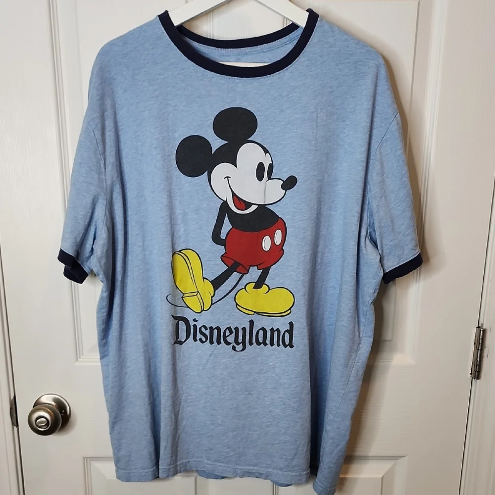Disneyland Park Mickey Mouse Classic Ringer Adult Unisex Short Sleeve Size XL